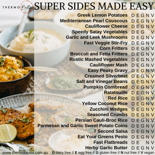 super sides made easy thermomix vegetarian sides index list