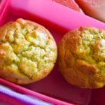 Thermomix cheesy savoury muffins in pink lunchbox