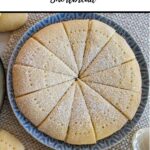 round shortbread cut into slices on a plate thermomix made